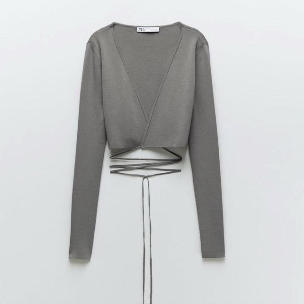 NWT Zara Ballet Tie-Wrap Top